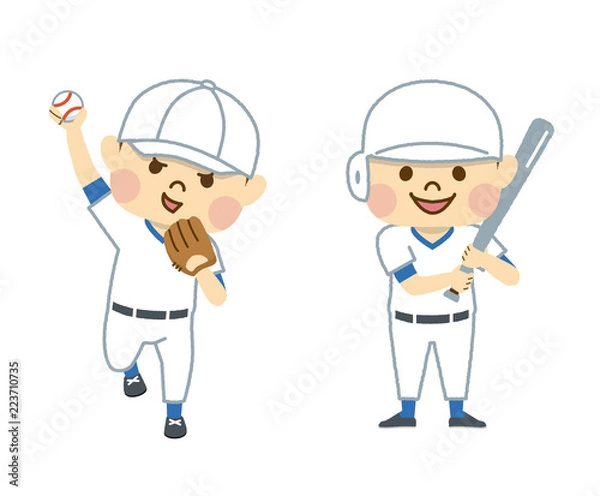 Fototapeta 野球をする男性