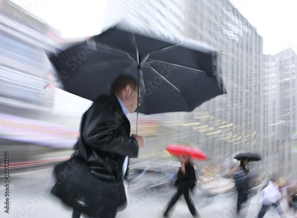 Obraz rainy day motion blur