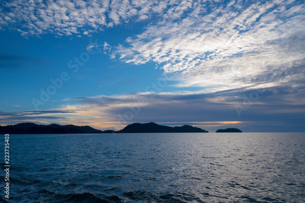 Fototapeta sunset over the sea