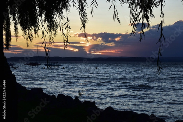 Obraz sunset on lake