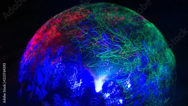 Obraz Neon light painting