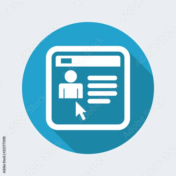 Fototapeta Vector illustration of single isolated personal card icon