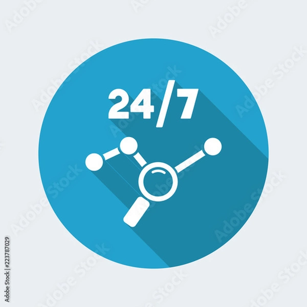 Fototapeta Data report services 24/7 - Vector web icon