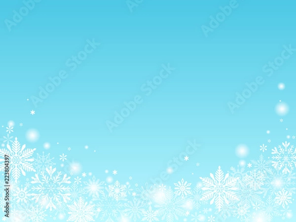 Fototapeta 雪の結晶のフレーム