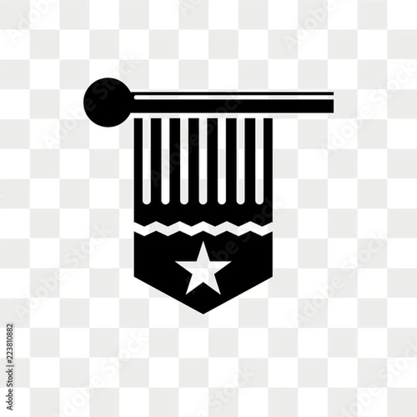 Fototapeta Flag vector icon isolated on transparent background, Flag logo design