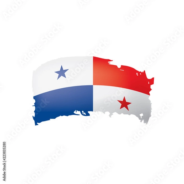 Obraz Panama flag, vector illustration on a white background.