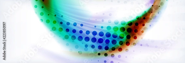 Fototapeta Background abstract holographic fluid colors wave design