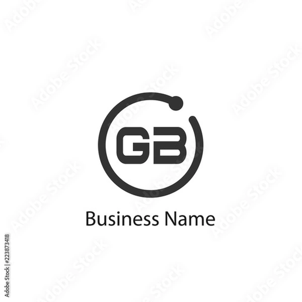 Obraz Initial Letter GB Logo Template Design