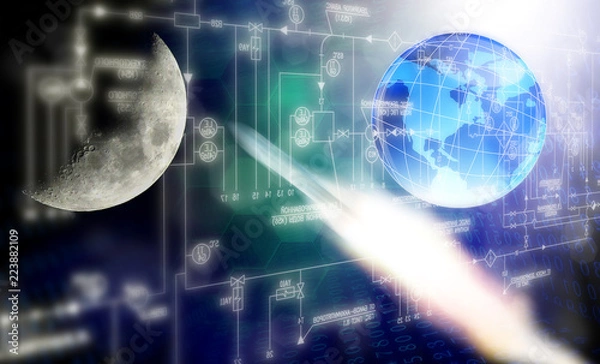 Fototapeta program kosmicznego księżyca