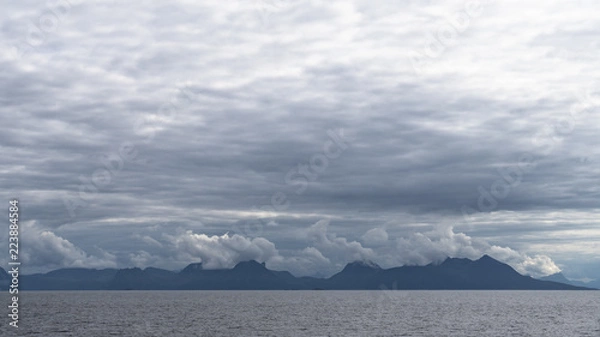 Obraz dramatic sky over the mountains
