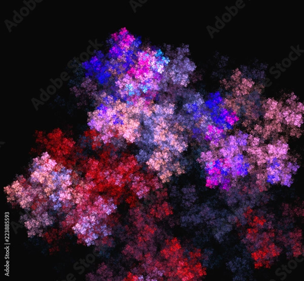 Obraz Purple blue pink pattern.Fantasy fractal texture. Digital art. 3D rendering. Computer generated image.