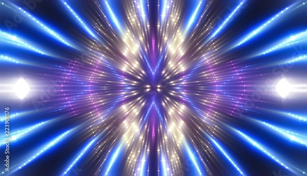 Obraz abstract blue background. explosion star. illustration digital.