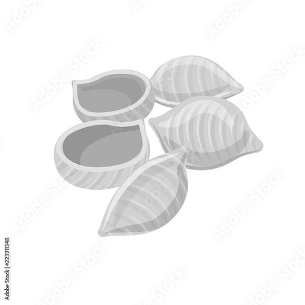 Obraz Vector illustration of pasta and carbohydrate symbol. Set of pasta and macaroni vector icon for stock.