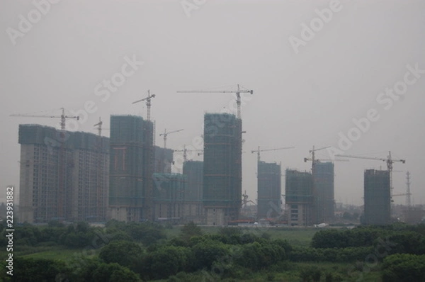 Obraz skyline construction