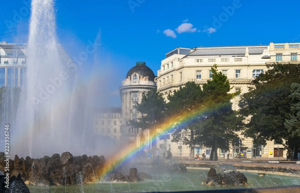 Obraz Rainbow in the fountain