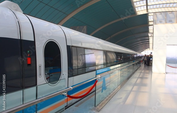 Fototapeta Shanghai. China. The fastet train in the world