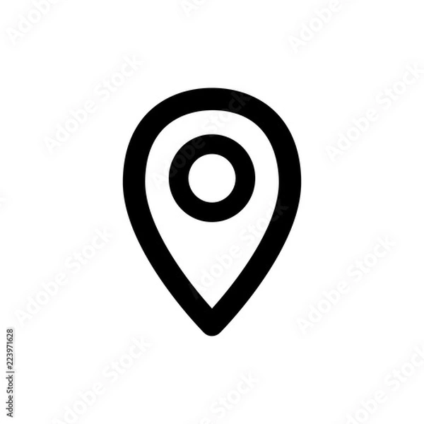 Fototapeta Location vector icon isolated on background. Trendy sweet symbol. Pixel perfect. illustration EPS 10.