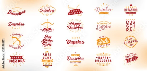 Obraz Happy dussehra vector