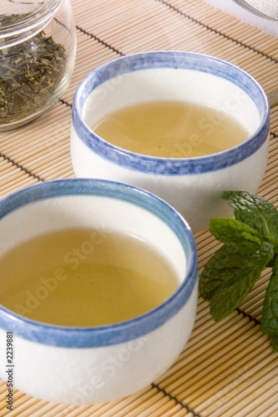 Obraz cups with green tea