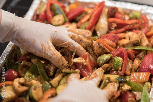 Obraz Mixed Veggies Preparation 