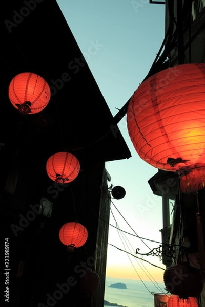 Fototapeta 台湾九份の夜景
