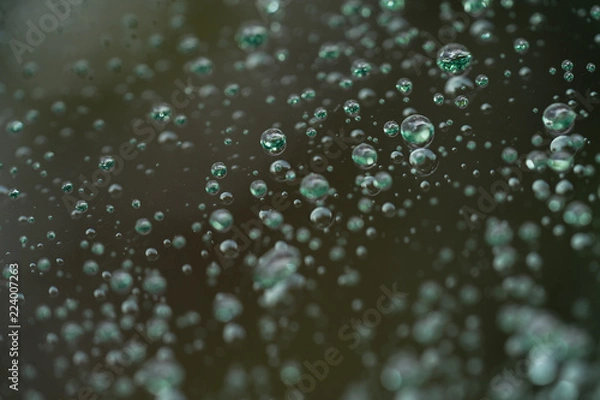 Obraz Closeup rain drops on glass with hydrophobic coating