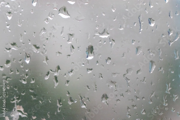 Obraz rain drops on the window