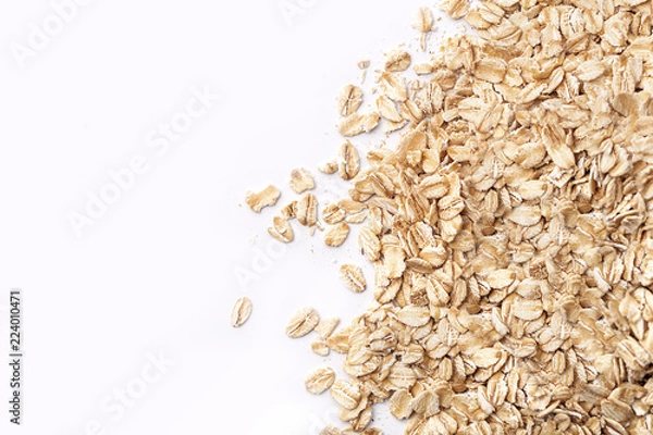 Obraz Oat flakes. Pattern of oat flakes. Hercules as background..