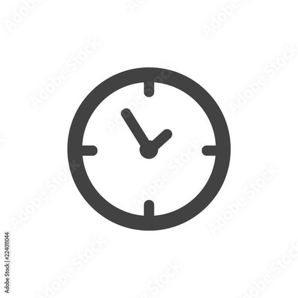 Fototapeta Illustration of clock icon. Clock vector image for UI, web design, app design