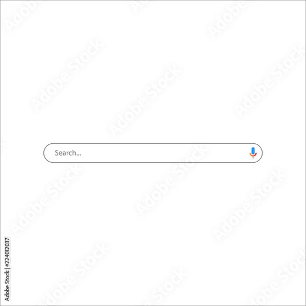 Fototapeta search bar Illustration with mic button for voice search
