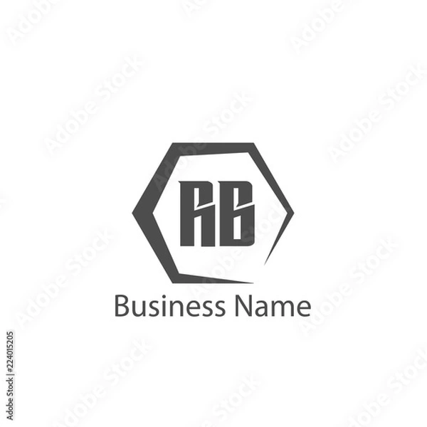 Fototapeta Initial Letter RB Logo Template Design