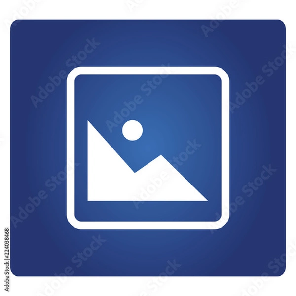 Fototapeta image icon on blue background