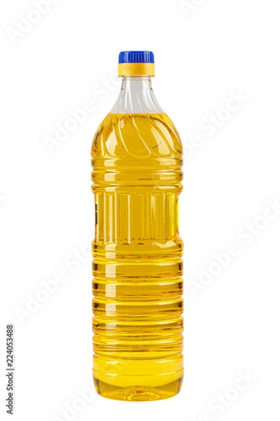 Fototapeta bottle with sunflower oil