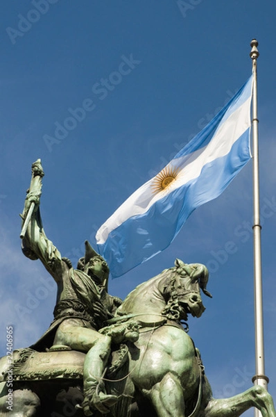 Obraz Manuel Belgrano pomnik, twórca flagi argentyńskiej.