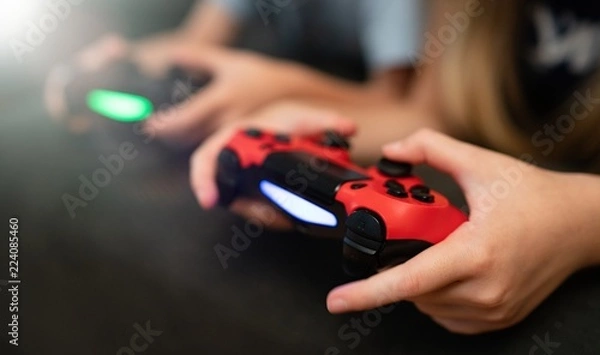 Obraz Children playing video games 