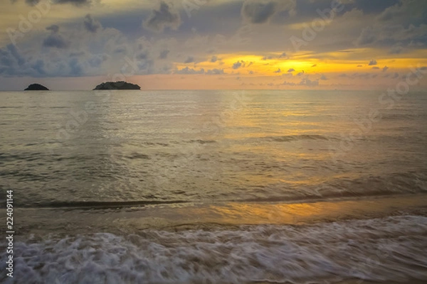 Fototapeta sunset beach, sea