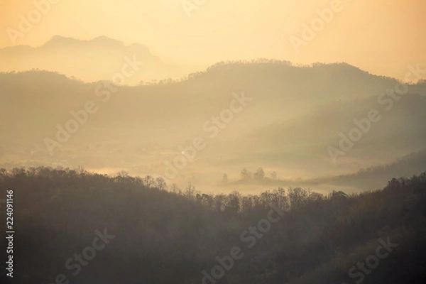 Obraz sunrice on mountain