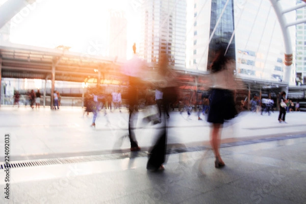 Obraz People are walking with blurred.