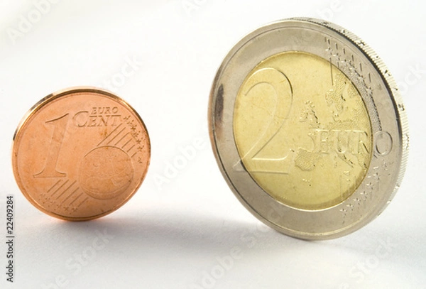 Obraz 1 Cent und 2 Euro