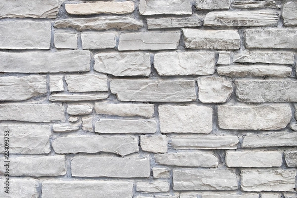 Fototapeta Background of gray stone wall texture, china gray brick wall, Arrange a gray stone wall.