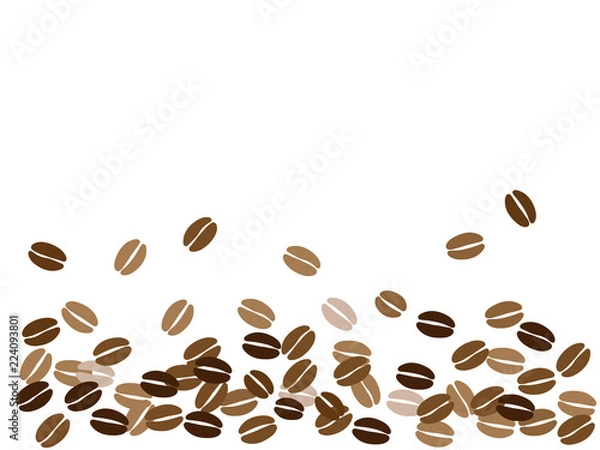 Obraz 珈琲豆が散らばる背景