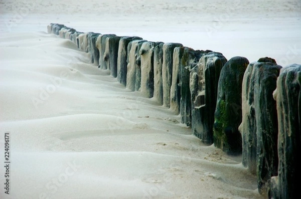 Obraz Buhnen im Sand