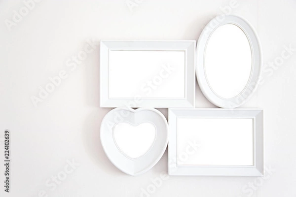 Fototapeta Blank frame mock up for text message or content.