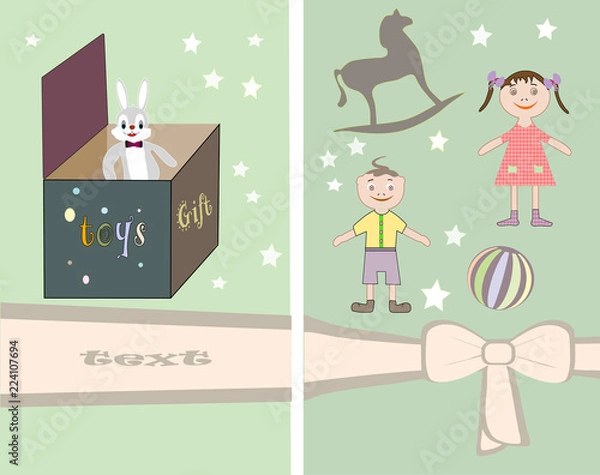 Obraz vector illustration. Children's toys..