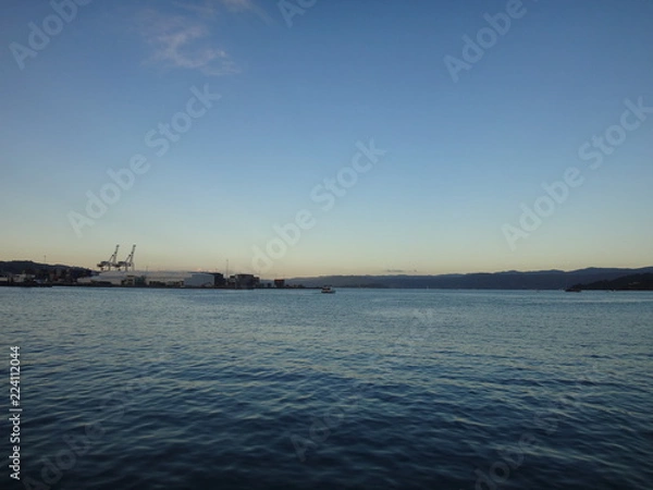 Obraz sunset in harbour