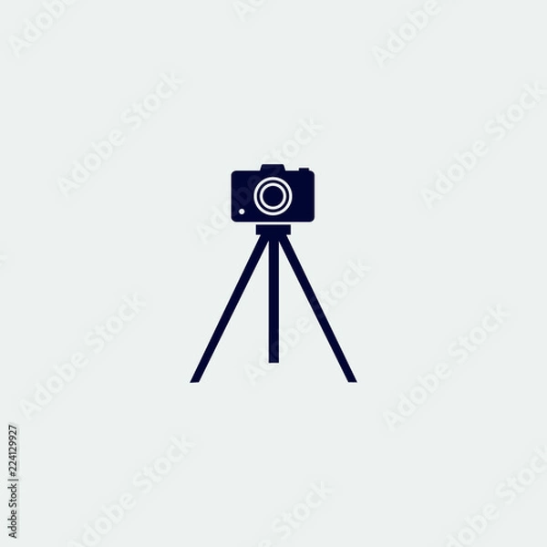 Obraz camera tripod icon, vector illustration. flat icon