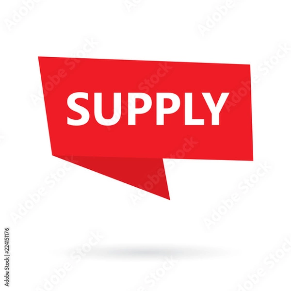 Obraz supply word on a speach bubble- vector illustration