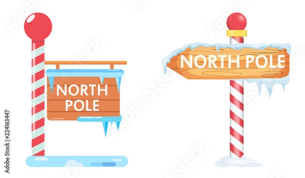 Fototapeta North pole sign