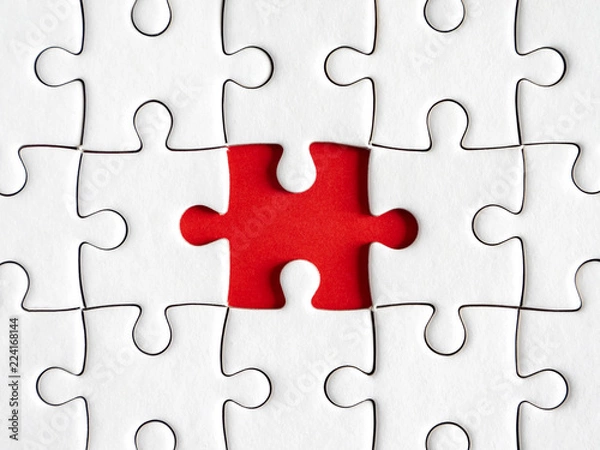 Obraz White jigsaw puzzle 11