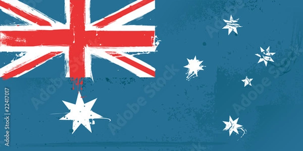 Obraz VECTOR Australia flag in the style grunge